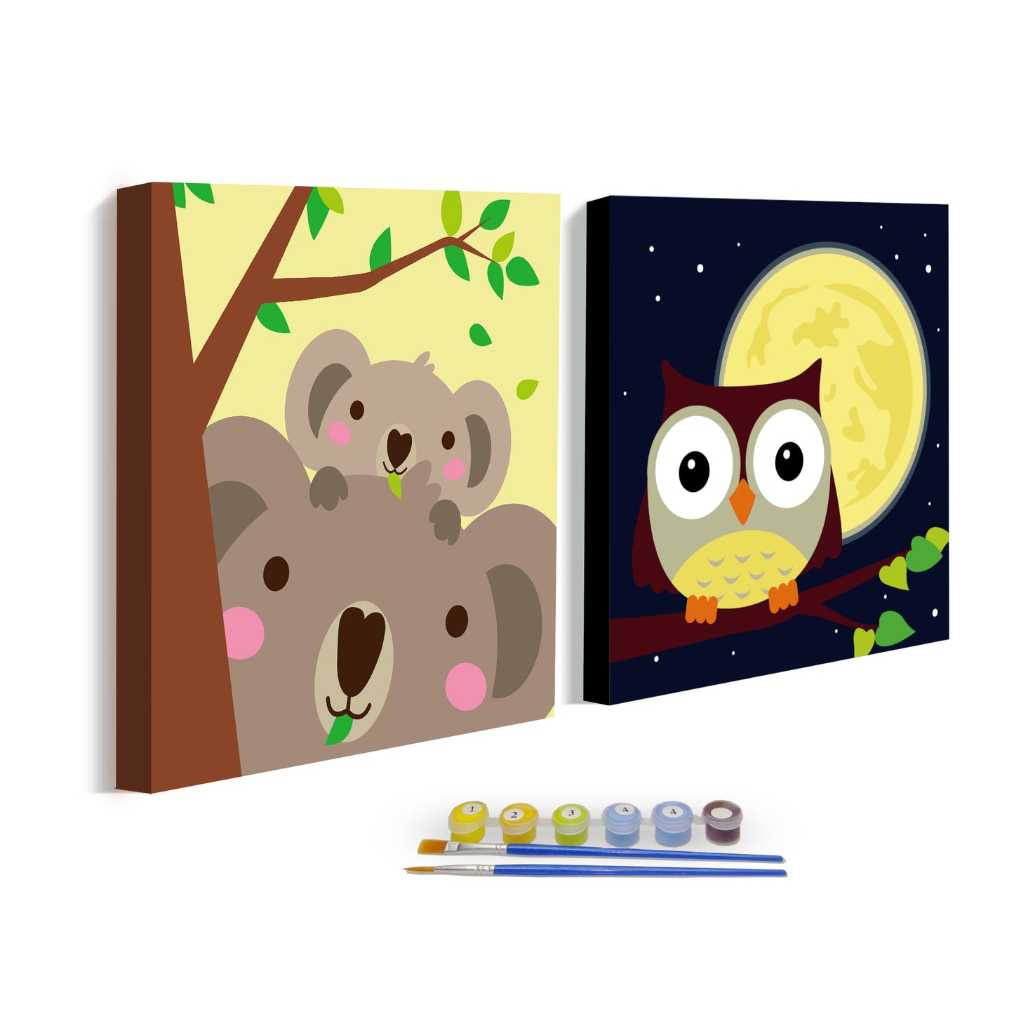 Kit de peinture par numéros ColorOki « Koala et hibou »